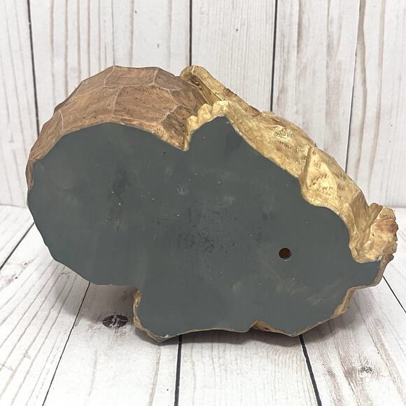 Boho Hand Carved Primitive Wooden Cat Planter or Utensil Holder Rustic Folk Art - Picture 13 of 13